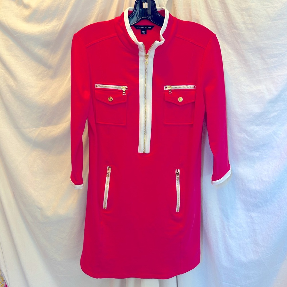 Boston Proper Fuschia Mini Dress